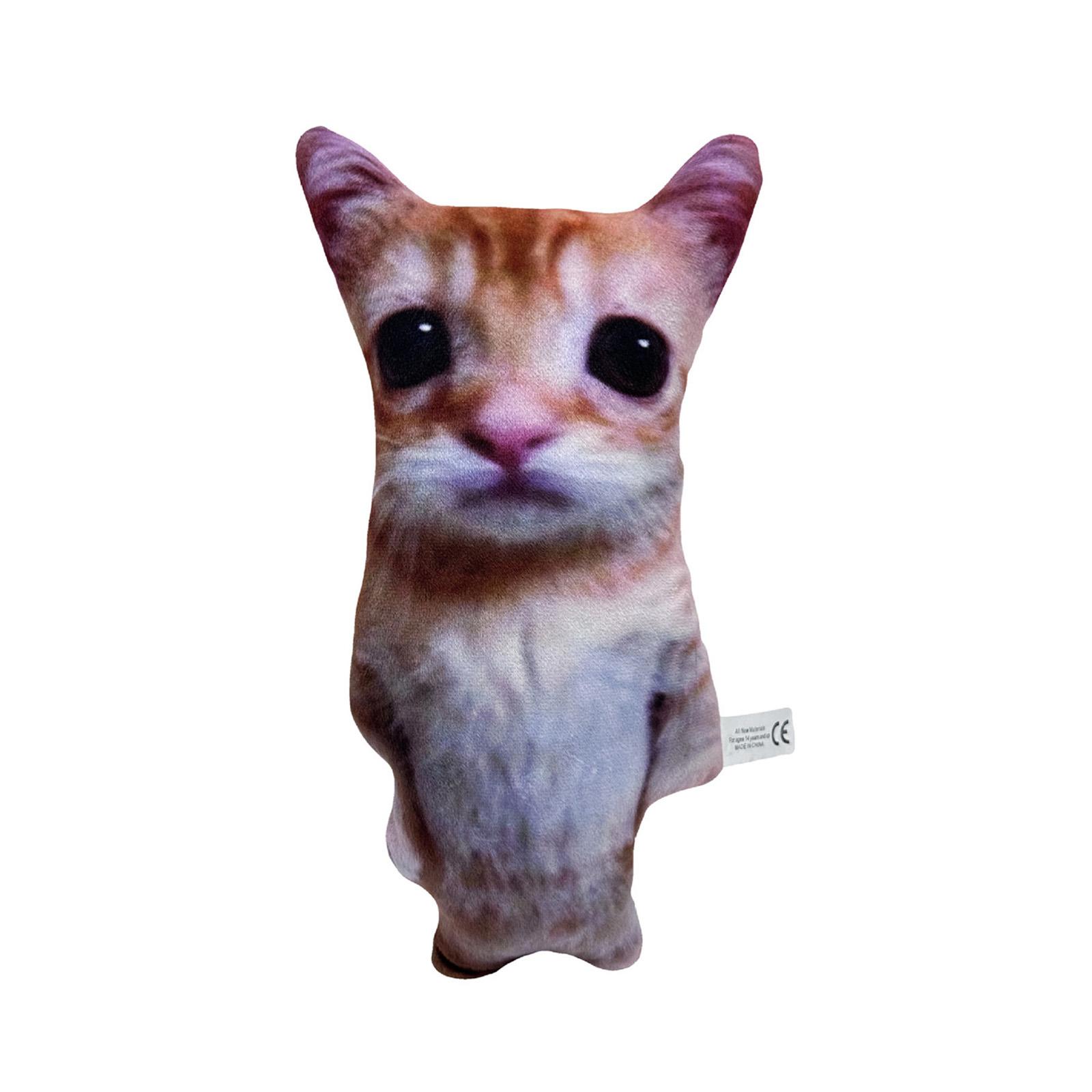 

Милая плюшевая подушка в виде кота, маленький стоящий котенок, мягкая успокаивающая подушка для домашнего декора 2