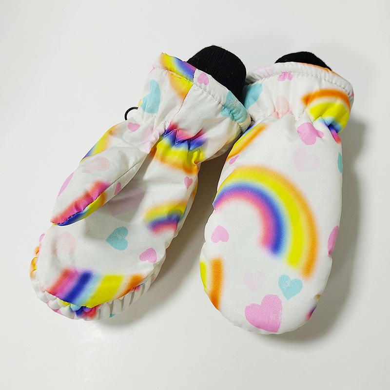 

Уютные зимние мультяшные перчатки на флисовой подкладке для девочек, 2-5 лет 2-5 Years