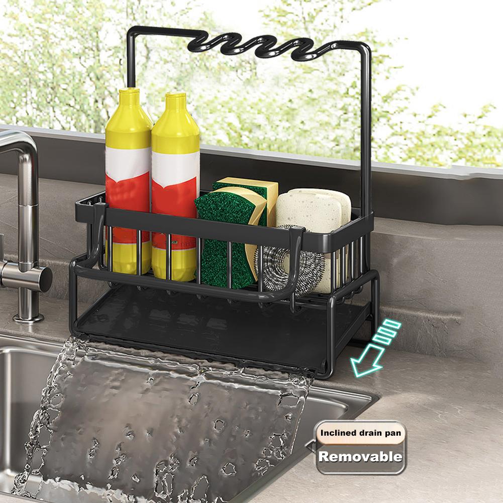 Mutfak Paslanmaz Çelik Lavabo Drenaj Raf Sünger Depolama Musluk Tutucu Sabun Süzgeç Havlu Askısı Raf Organizatör Mutfak Aksesuarları