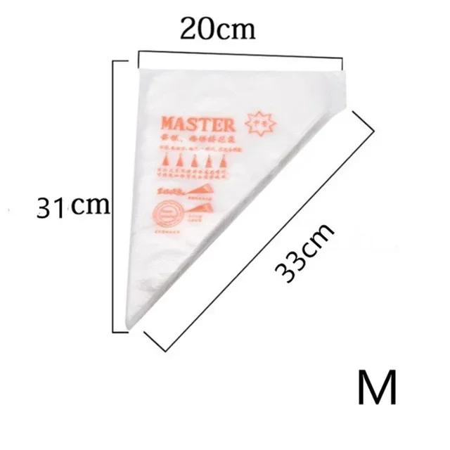 100PCS Disposable Pastry Bags Food Preparation Icing Cake Cream Decoration Cup Cake Piping Tool Home Daily Baking Accessories