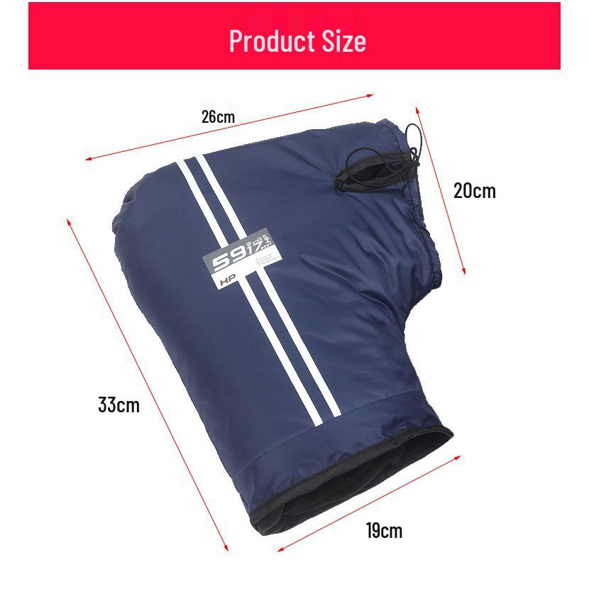 Electric Bicycle Winter Handlebar Cover: Waterproof, Windproof, Thick Fleece Gloves for Cold-Proof Riding