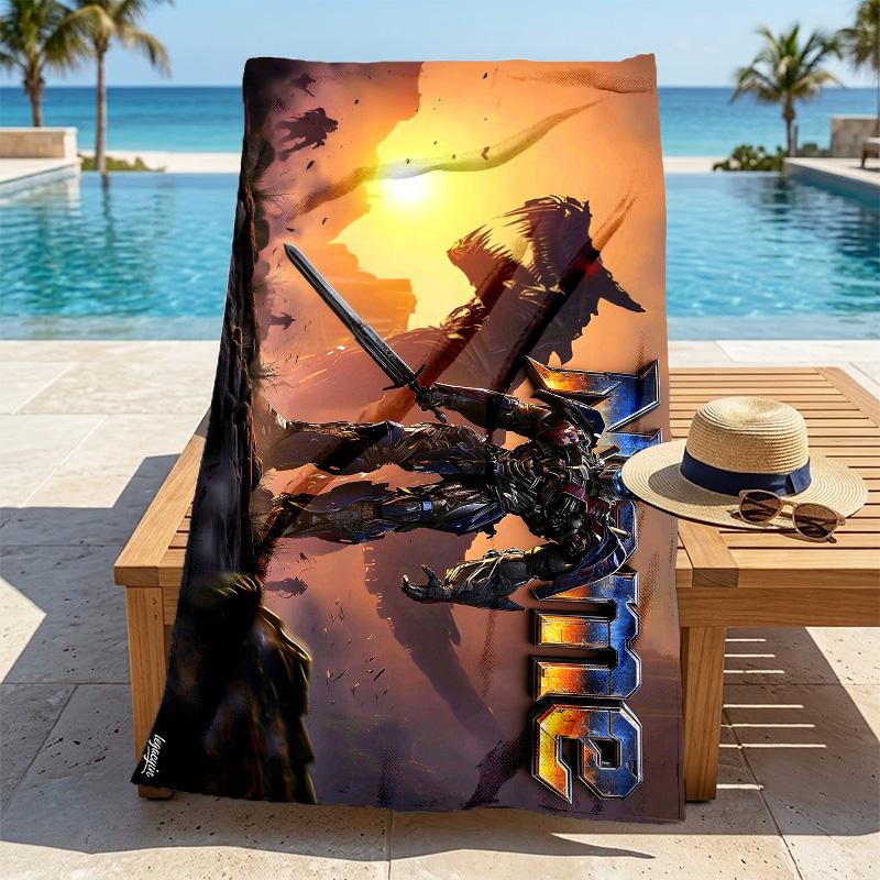 Custom Name Transformers Stylish printed beach towel,a quick-drying, absorbent mat suitable for the beach, pool, gym, and travel fans gift