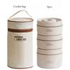 304Stainless Steel Food Grade Insulated Lunch Box Set with Insulated Bag 3Individually Stackable Bento Boxes for Adults and Kids