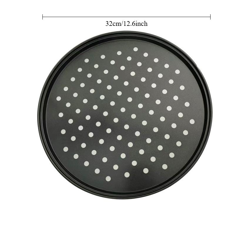 12-дюймовая перфорированная форма для пиццы из углеродистой стали с отверстиями, жаропрочный противень для выпечки, решетка для гриля, для жарки сыра, для использования на кухне/в ресторане