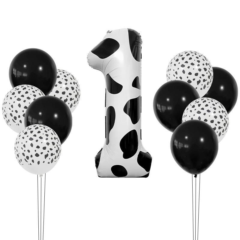 

Cow Jungle Theme Balloon Set 40 Inch Black And White Digital Latex Balloon Decoration Birthday Party Decoration Photo Cow Digital Set 1