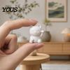 Nightstand Fortune Cat Statue 3D Printed Luck Statue, Cute White Maneki Figurine, Matte Mini Ornament for Home Desk Bedroom Decor, Holiday