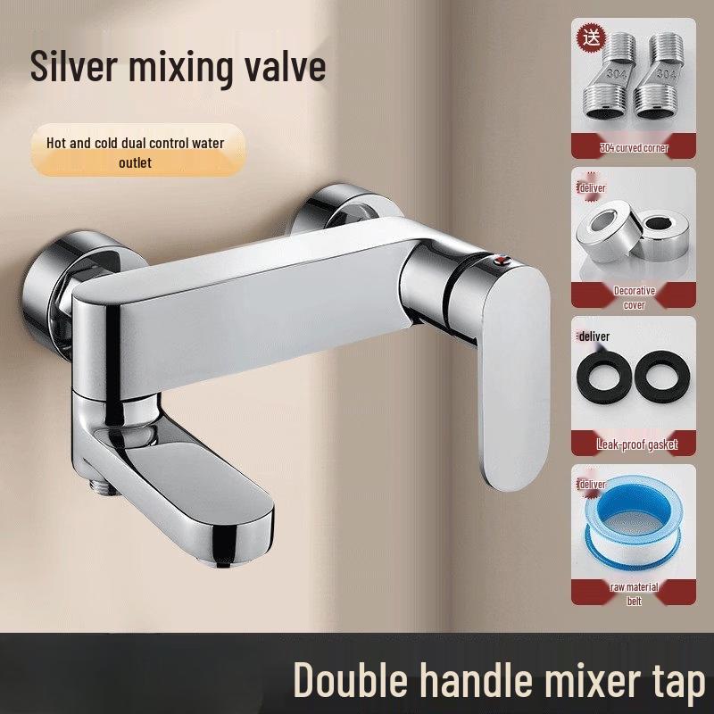 TLXT Bathroom Shower Mixer Faucet with Handheld Spray