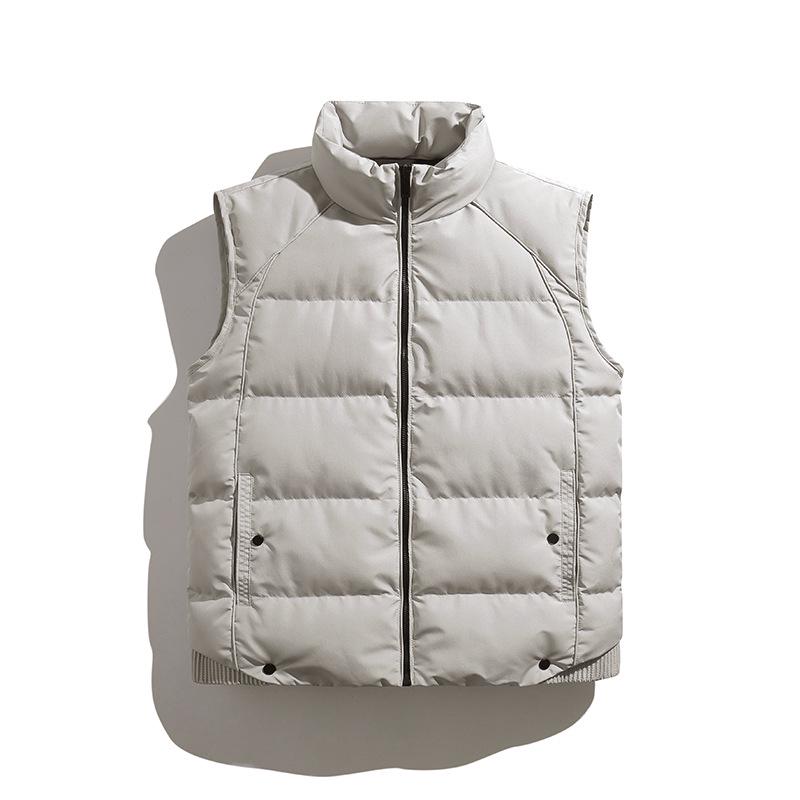 Унисекс Жилет без рукавов с воротником-стойкой Рабочий - Мужской Однотонный Осенний Зимний Модный Жилет 3XL