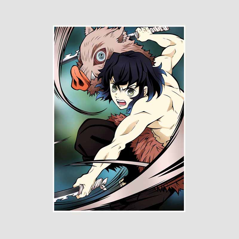 Japanese Comic Movie Demon Slayer Mugen Train Anime Posters Kimetsu No Yaiba White Paper Poster Art Painting Wall Decoration Mural Home Decor