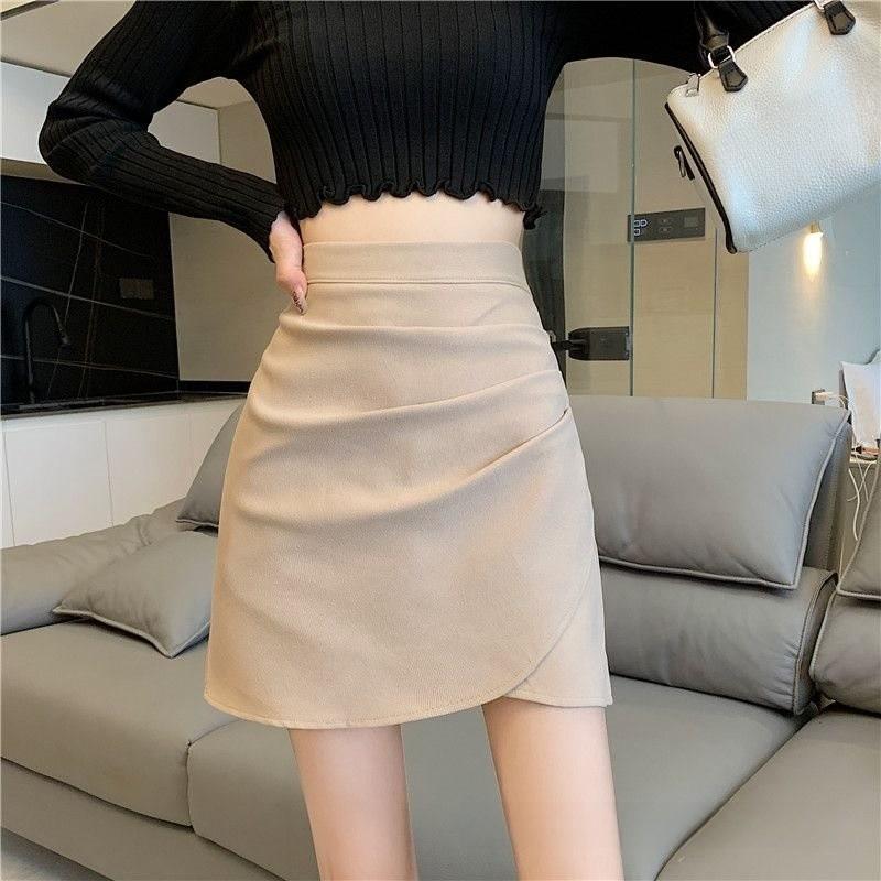 Classic High Waist Mini Skirt With Ruffles And Zipper For Stylish Women