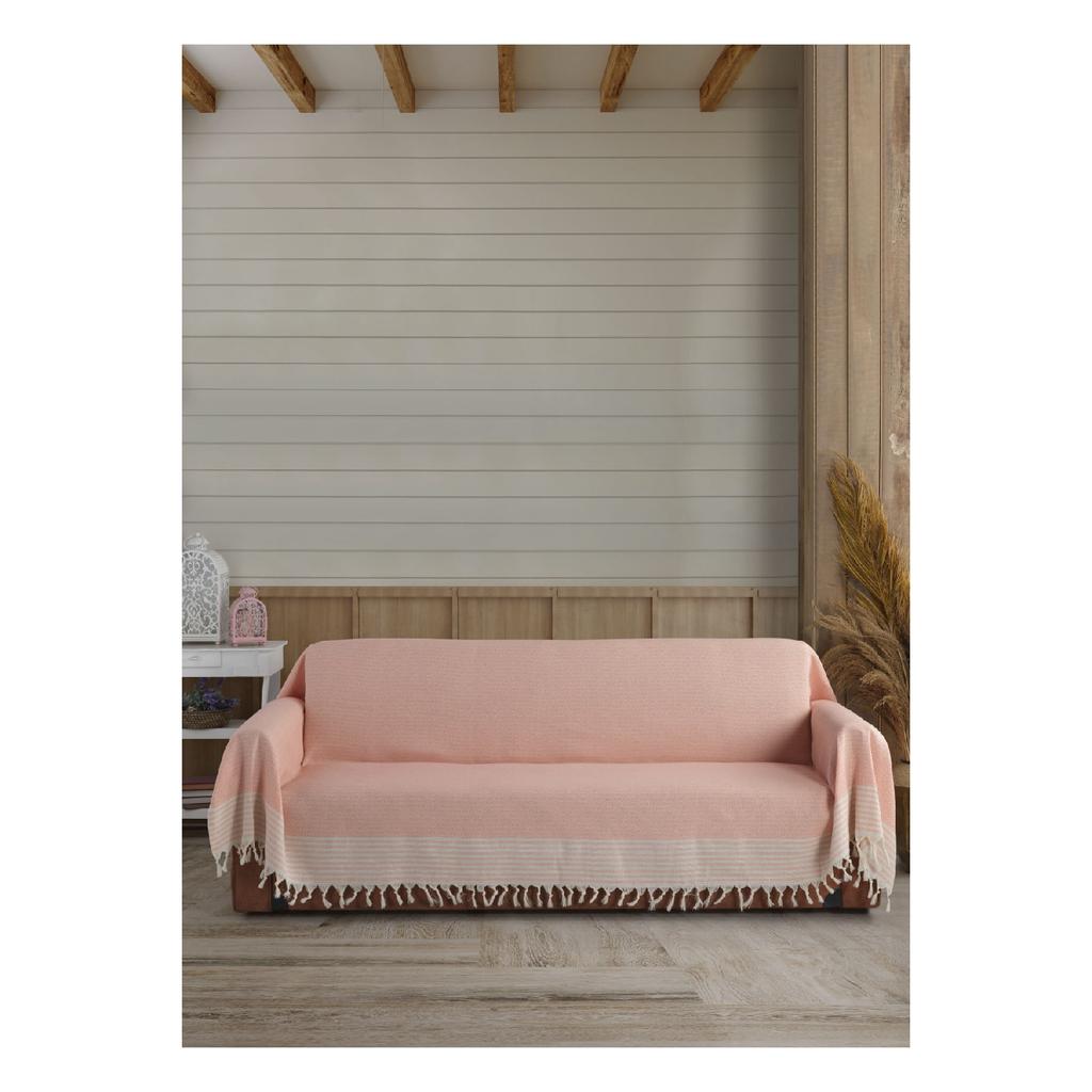 Organiczna tkanina Buldan pokrywająca beżowe ramiona Duży rozmiar 180 x 300 cm Fotel Sofa Sofa Narzuta bawełniana
