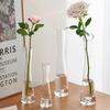 Eco Micro Landscape Hydroponic Glass Vase for Single Stem - Transparent, Creative, Simple Flower Arrangement Decor