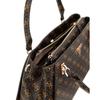 GUESS Dark Brown Light Brown Handbag for Women - Noelle II Luxury Satchel Bag Brown Logo 310948