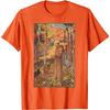 T-shirt Grafica San Francesco d'Assisi che Predica agli Uccelli Uomo Casual Girocollo Stampa Maglietta
