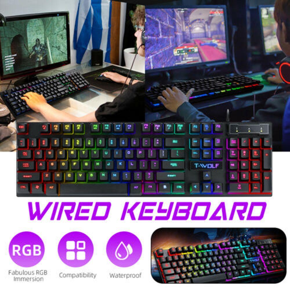 

Mechanical Axis Gaming Keyboard USB Wired Keyboard Mechanical Keyboard 104 Keys Keyboard чорний