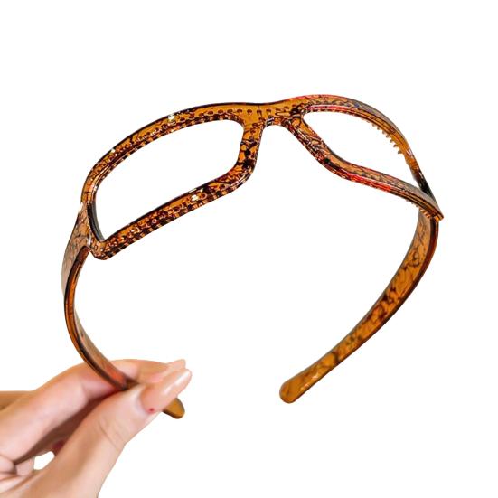 Women Headband Anti-slip Teeth Glasses Frame Design Acrylic Material Lightweight Hair Hoop Hair Accessories
