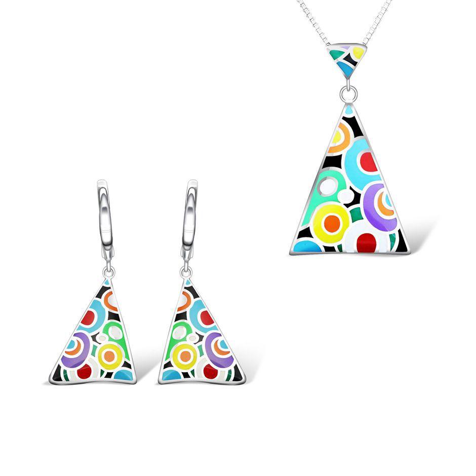 Buy Woman's Pendant Chain Earrings Jewelry Set 925 Sterling Silver