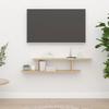 VidaXL Wall-Mounted TV Shelf Sonoma Oak 125x18x23 Cm Chipboard