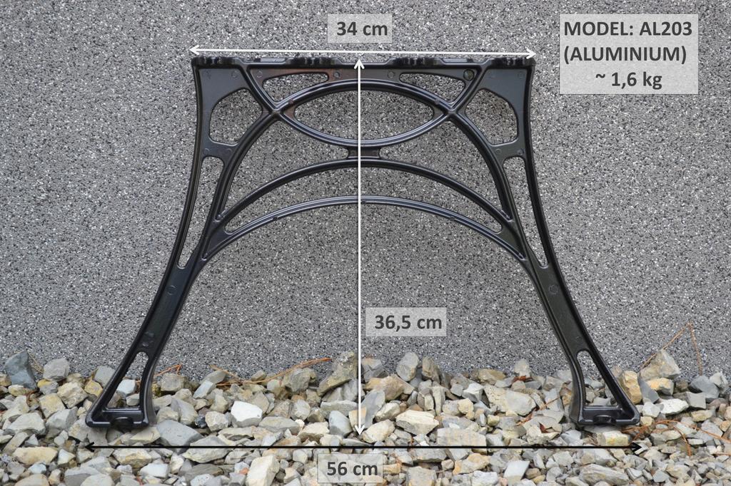 Al203 - Aluminiowe Nogi Do Ławki (2 Sztuki = 1 Para)