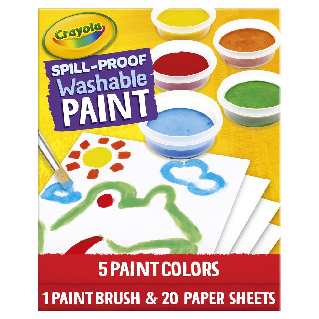 Crayola Waterless Solid Paint Drawing Set (5 Colors) with 20 Drawing Sheets (Item No. 541092) - Authentic Product