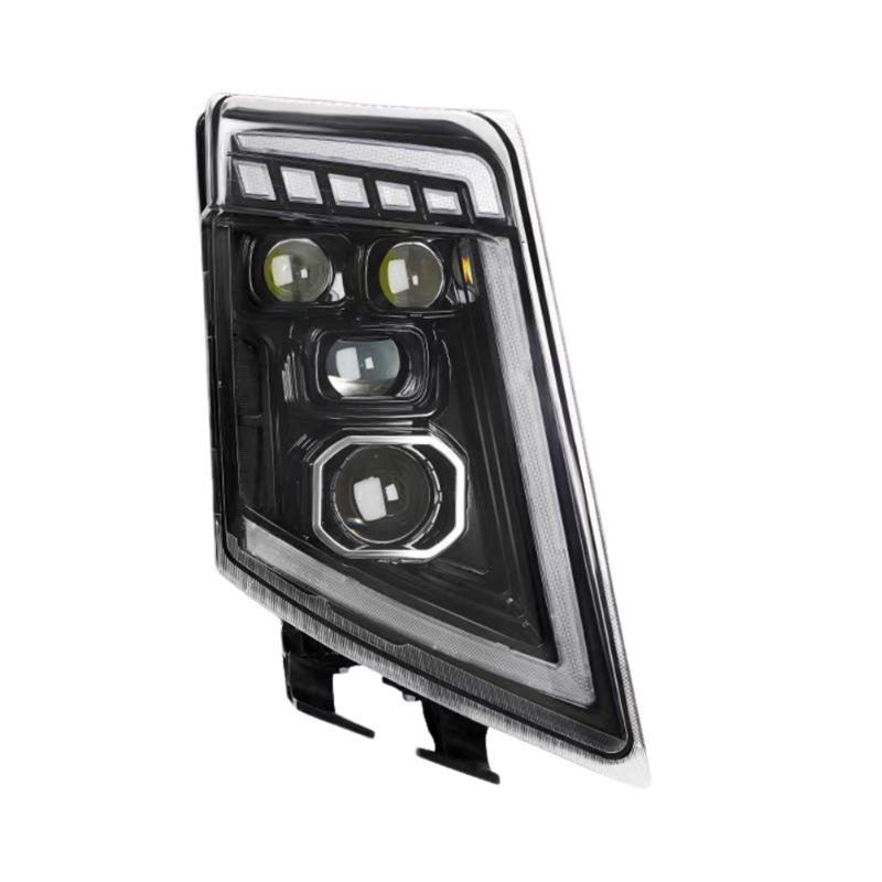 Euro Truck Simulator Volvo FH13 FM3 Full LED Headlight Assembly: Four-Lens with Four Low Beam & Eight High Beam Laser Headlights.