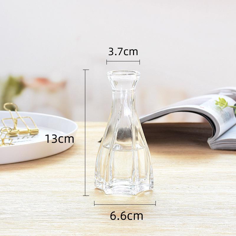 European Glass Vase for Fresh or Dried Flowers - Elegant Hydroponic Decoration Ornament