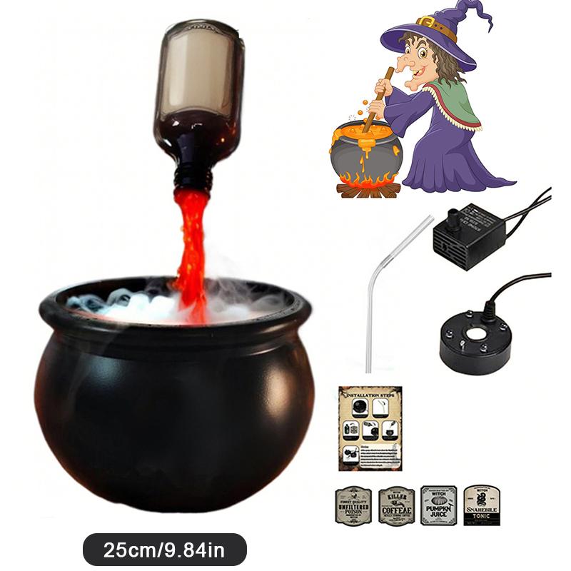 Halloween Magic Floating Potion Bottle Glowing Witch Cauldron Trick Or Treat Party Favors Sparkling Potion Diffuser Set Party