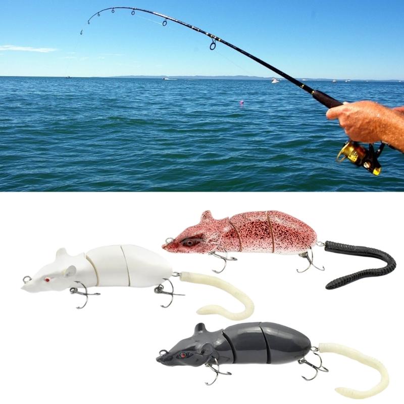 Fishing Baits Wobbler Muti-Section Jointed Mouse Shape Baits Trebles Hook Hard Crankbait Sink Tackle Swim Hard Baits
