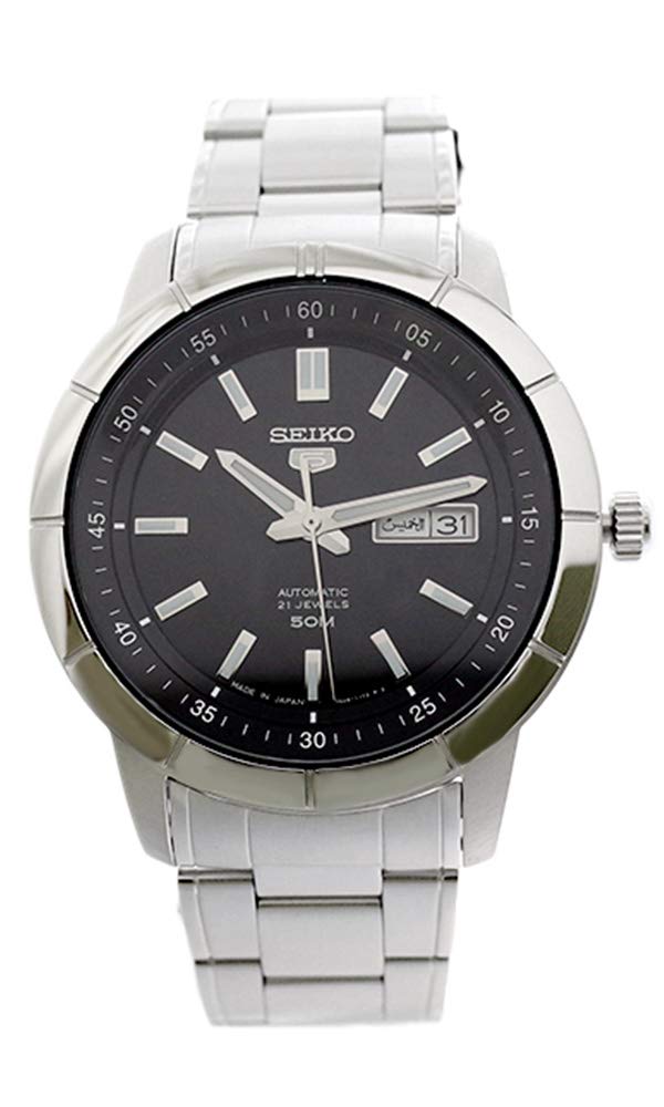 SEIKO Men's Watch SNKN55J1 SEIKO5 Automatic Black Silver Black m-sto1