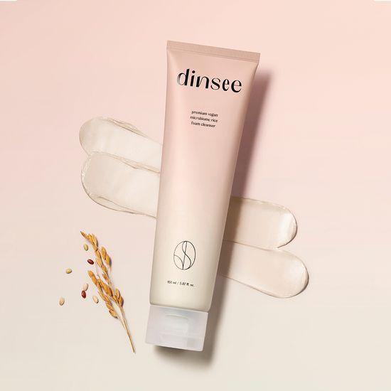 dinsee premium vegan microbiome rice foam cleanser 150ml