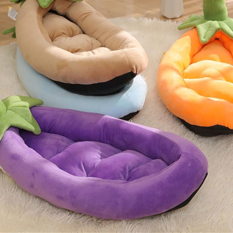 Leaf Pattern Pets Bed Semi Enclosed For Cats And Small Dogs Comfortable and Soft Mat Sleep Pad