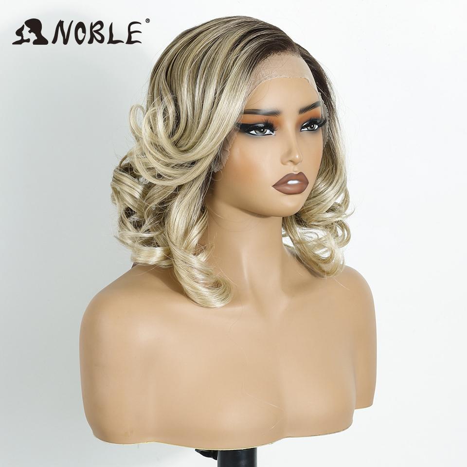 Noble Synthetic Lace Front Wig Wavy Lace Wig Ombre Lace Front Wig Cosplay Wig Blonde Wigs For Women Lace Wig synthetic Lace Wig