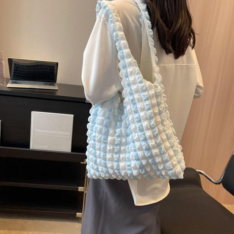 Yogodlns Sommer Stripe Bobleveske For Kvinner Godterifarge Skulderveske Shopping Tote Håndveske Jenter Armhuleveske Pung