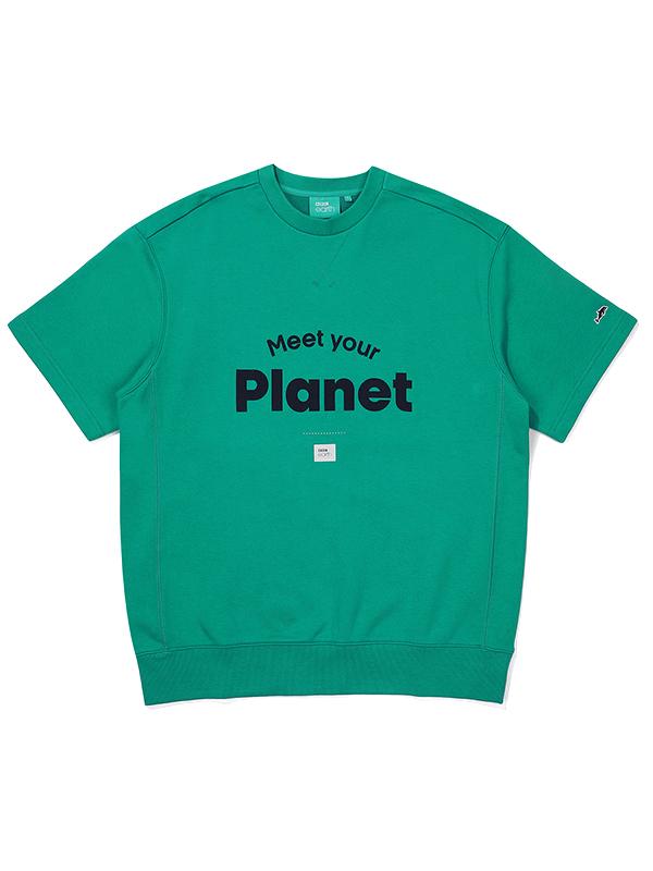 Bbc Earth Planet Short Sleeve Sweatshirt_Green Gr/095