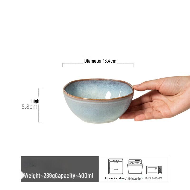 Abay Wabi-Sabi Ceramic Rice Bowl