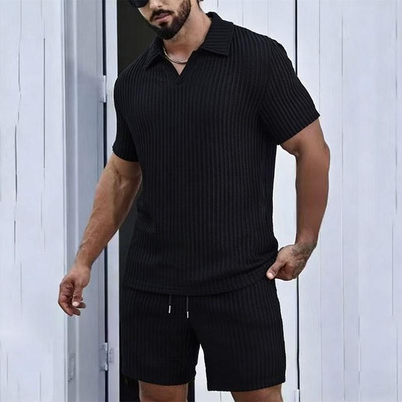 Men's Short Sleeved Set Versatile Casual Sports Two-piece Set