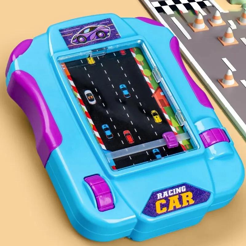 Model Manual Race Car Game Kids Palm Size Handheld Travel Adventure Racing Toy Simulate Driving Non-Electric Gift