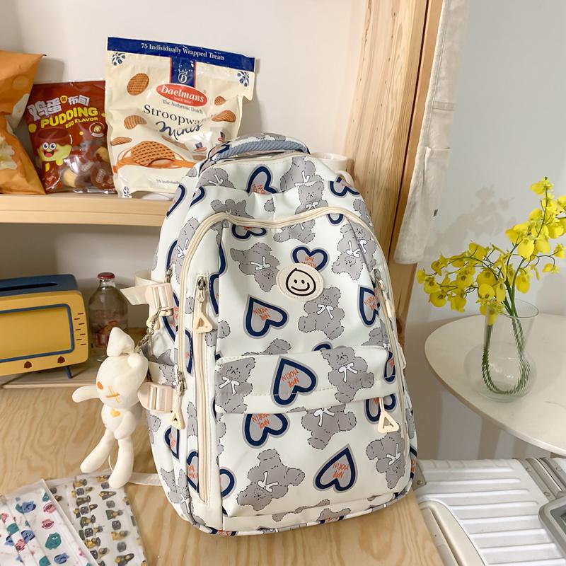 Schoolbag Schoolbag for Female Junior High School Students Large Capacity Middle School Students Graffiti Girl Backpack for College Students