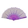 Vintage Folding Fan Carved Plastic Ribs Hand Fan Portable Summer Cooling Fan Wedding Dance Party Performance Supplies
