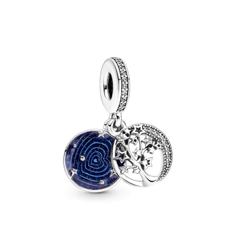 Astronaut In The Galaxy Aviation Rocket Splittable Sun & Moon Star Charm Beads Fit Original Bracelets DIY Jewelry Gifts