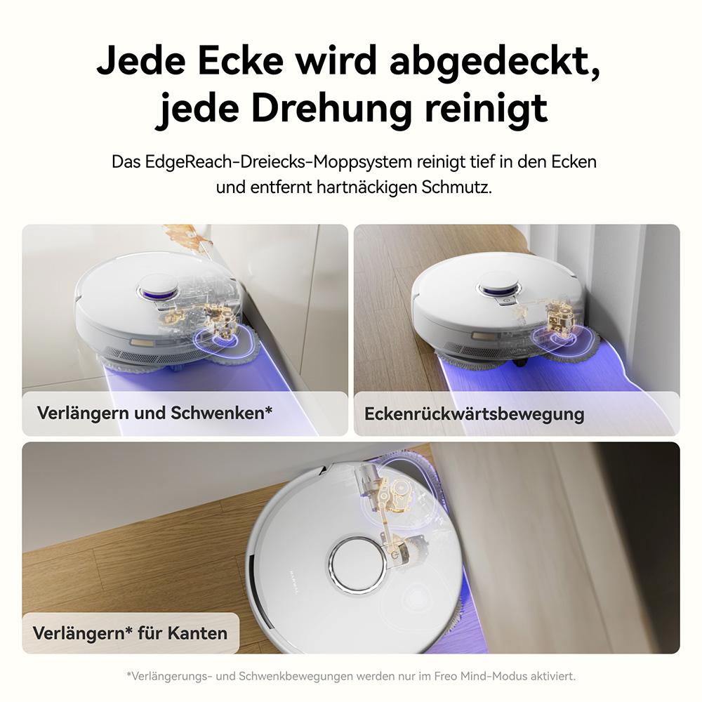 Narwal Freo X10 Pro Robot Vacuum Cleaner, Tangle Free Robot Mop, 11000Pa Powerful Suction, Self-Emptying, Auto Mop Washing, Auto Drying