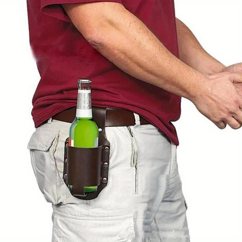 1Pc Portable Bottle Waist Beer Belt Bag Handy Wine Bottles Beverage Can Holder