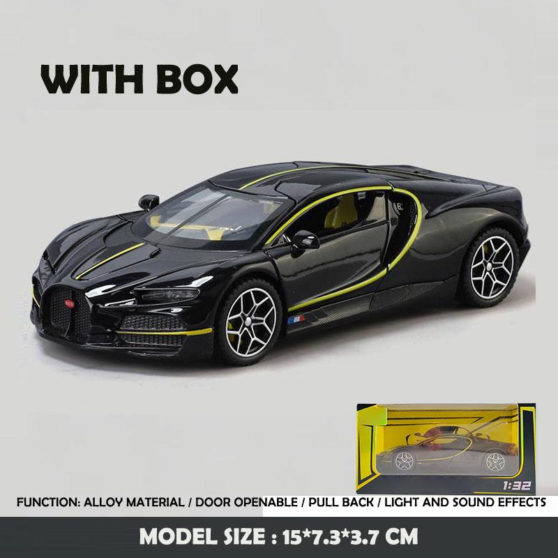 Simulation 1/32 Bugatti Tourbillon Alloy Sports Car Model Diecast Metal Miniature Voiture Children Boy Toy Vehicle Birthday Gift