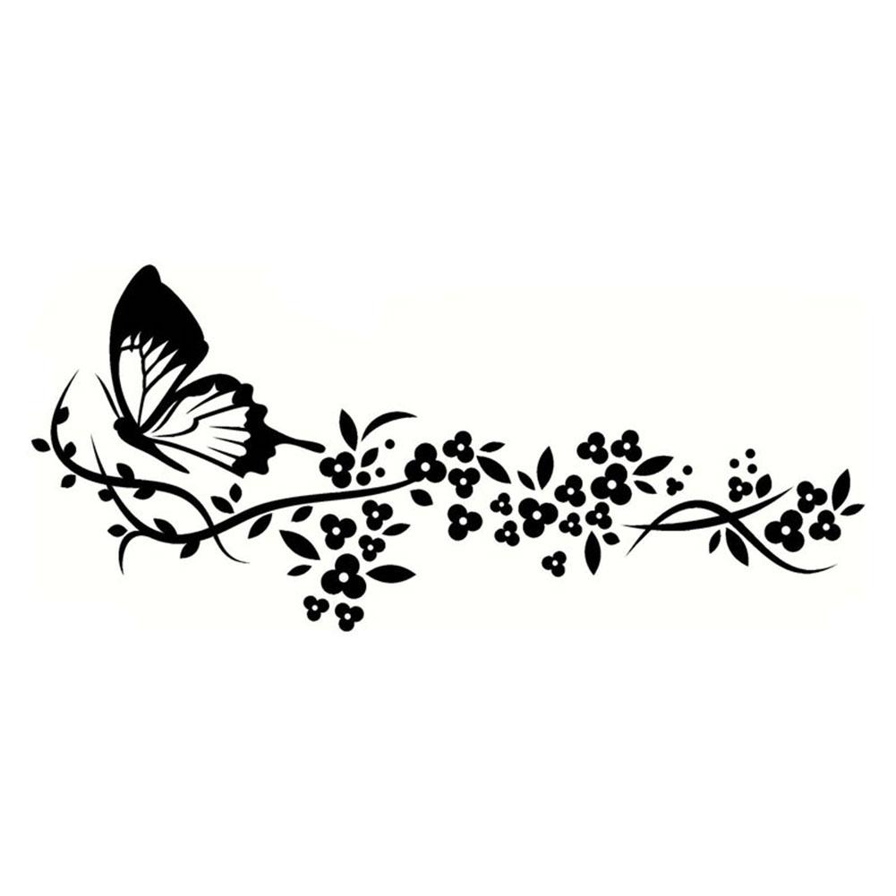 Flying Butterfly Flower Car Decal Water-resistant Butterfly car sticker Door Window Decor Stickiness Car-Styling Vinyl Stickers