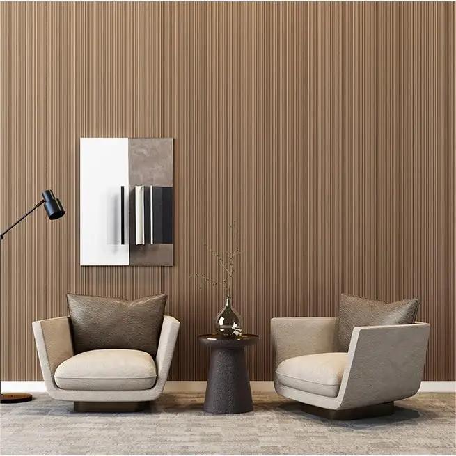 Modern Minimalist Gray Striped Wallpaper for Living Room Bedroom Background Non Self-adhesive Wallpaper Carta Da Parati