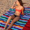 New   8 Color Mexican Stripe Outdoor Cotton Blanket Rainbow Beach Blanket Mattress with Tassel Bed Travel Picnic Rug Sofa Cover