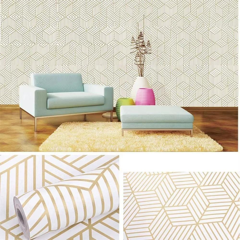 45cm Decorative Walls Paper Wall Sticker Wallpaper Self Adhesive Anti Fouling Peel and Stick Wallpaper Geometry PVC Wallpapers