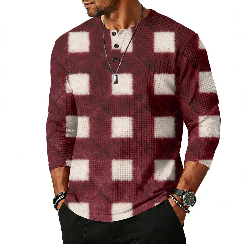 Herrtopp med raglanärm och trekvartsärm