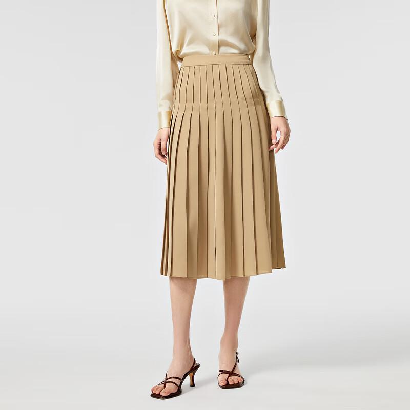 OVVOVV Matte Pleated Midi Skirt L