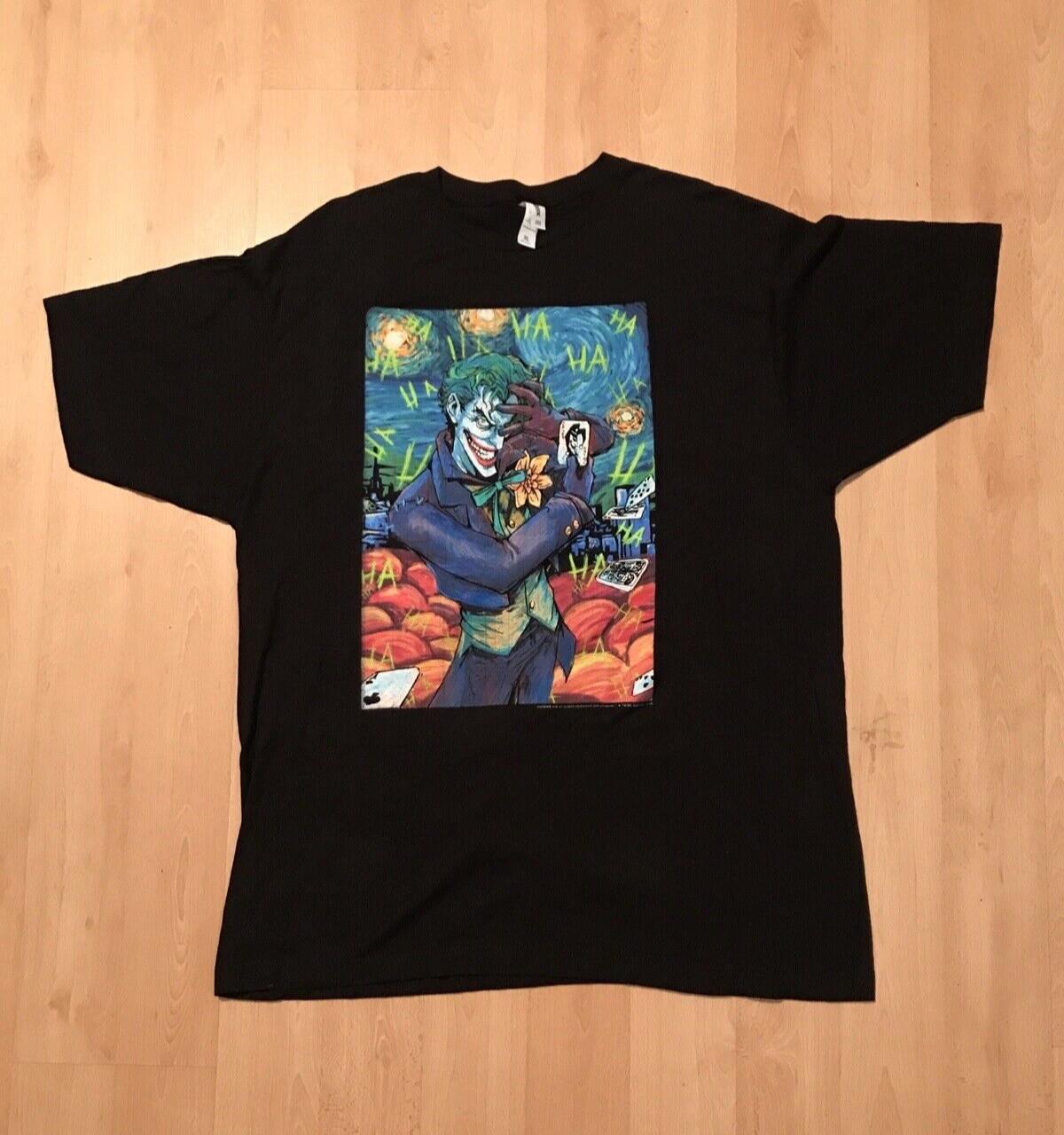 Tultex Joker T-Shirt Men s Sz XL Black Cotton Short Sleeve Tee S разноцветный